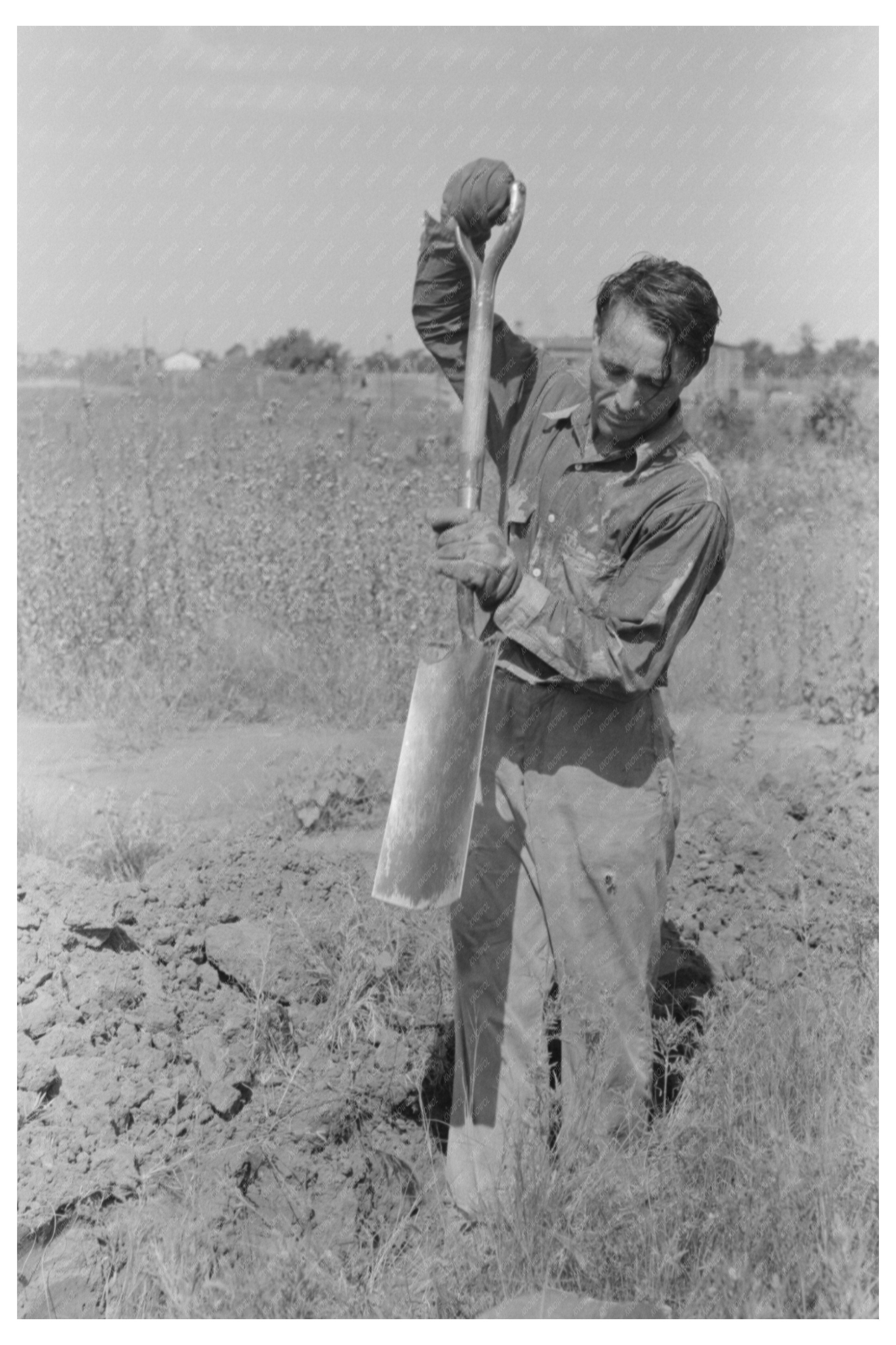 Ditch Digger in Seminole Oil Field Oklahoma August 1939