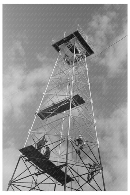 Workers Painting Derrick in Seminole Oil Field 1939