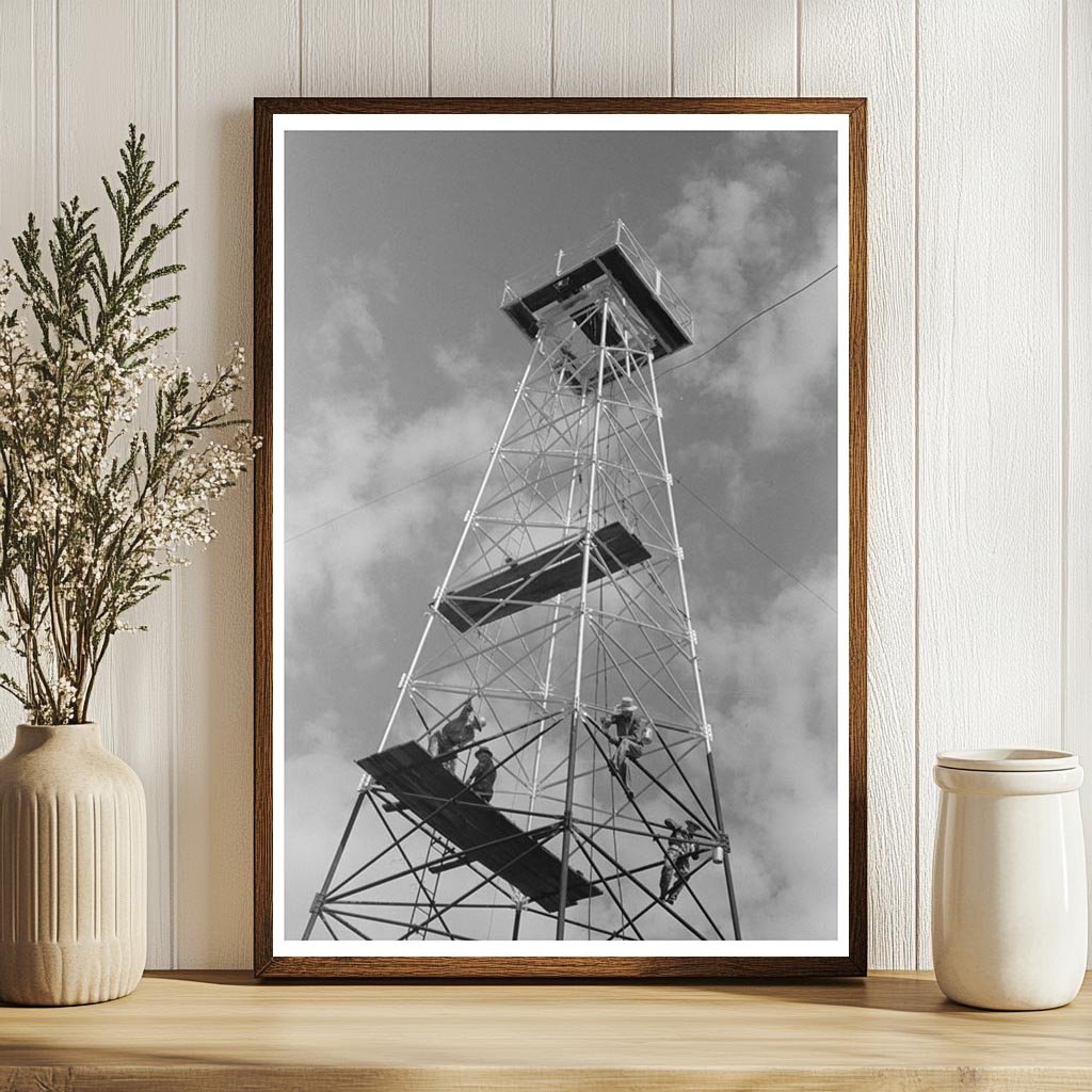 Workers Painting Derrick in Seminole Oil Field 1939