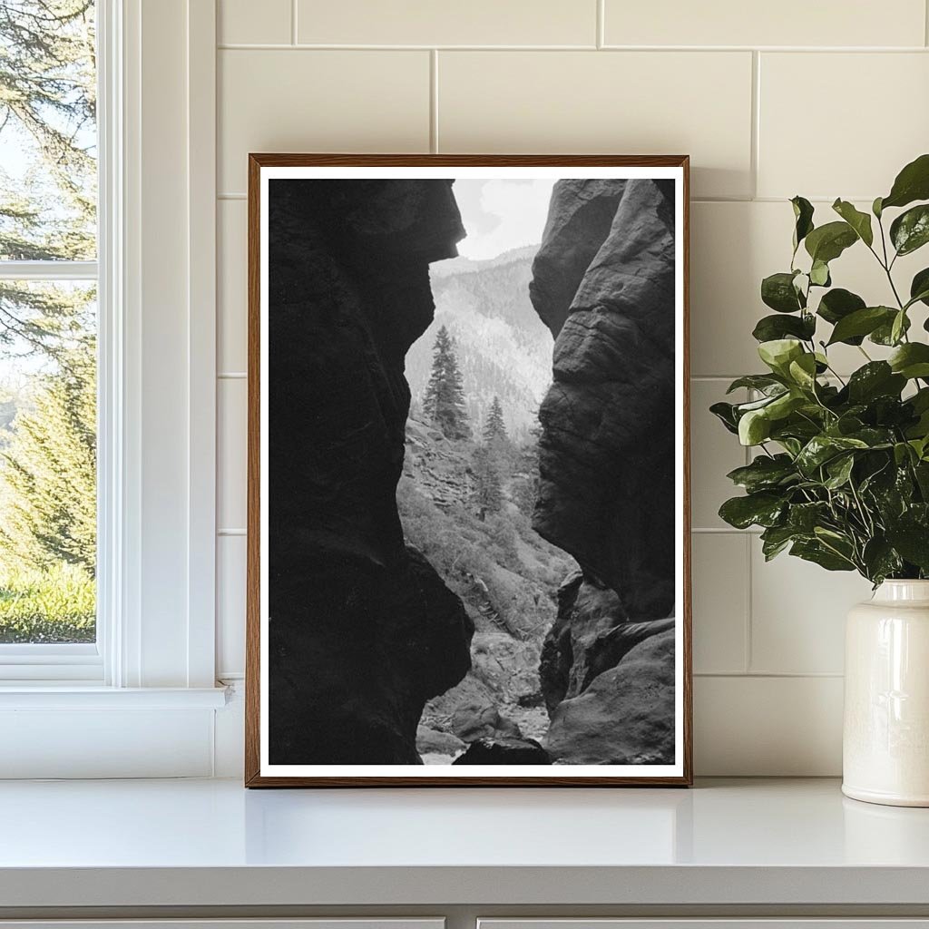 Box Canyon Ouray Colorado Vintage 1939 Image