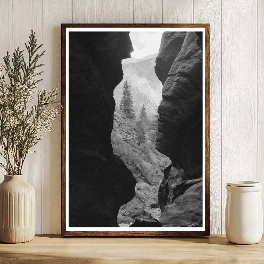 Box Canyon Ouray Colorado Vintage 1939 Image