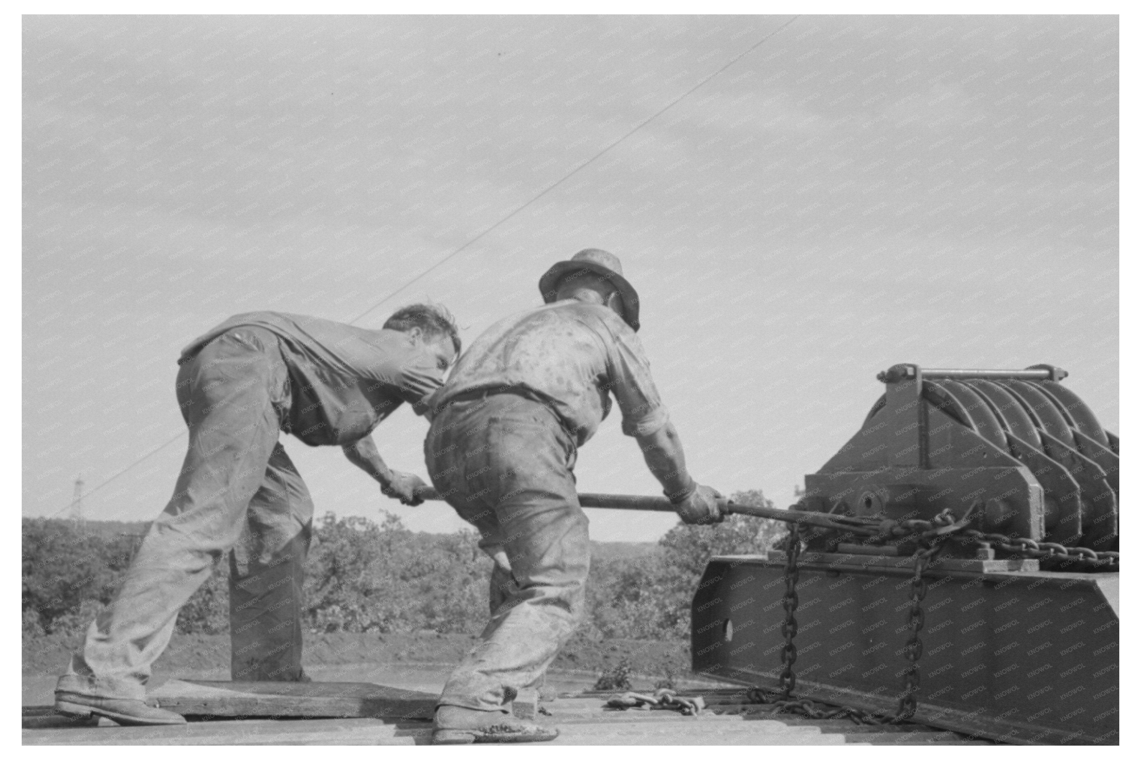 Workers Unloading Equipment at Seminole Oil Field 1939