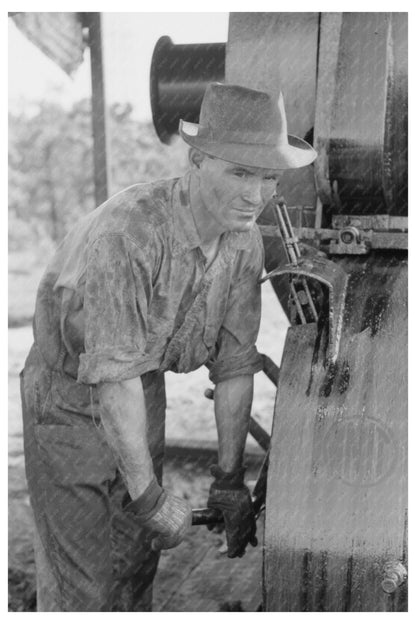 Workers Analyzing Mud Samples at Oil Site August 1939