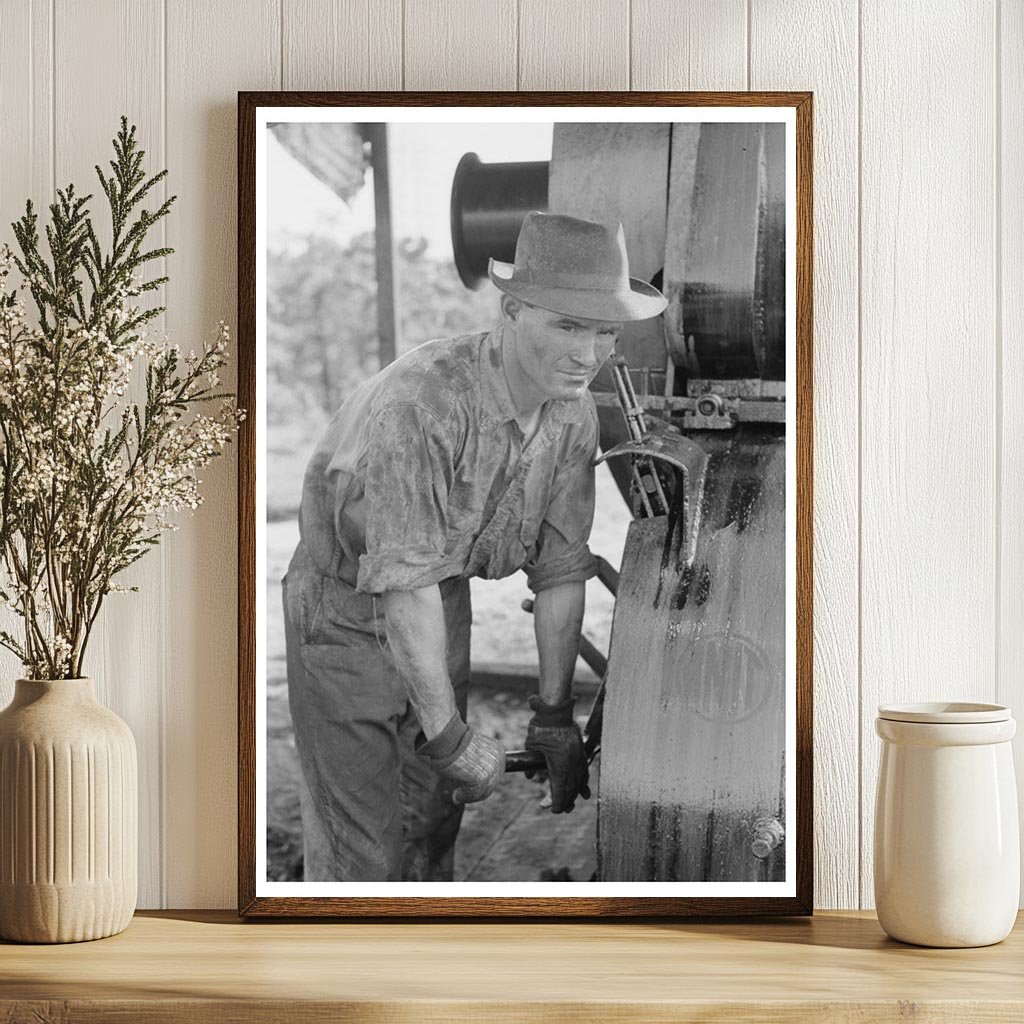 Workers Analyzing Mud Samples at Oil Site August 1939