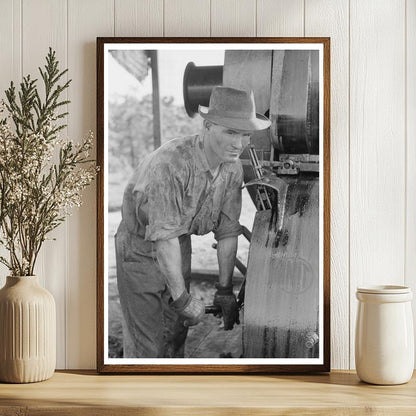 Workers Analyzing Mud Samples at Oil Site August 1939