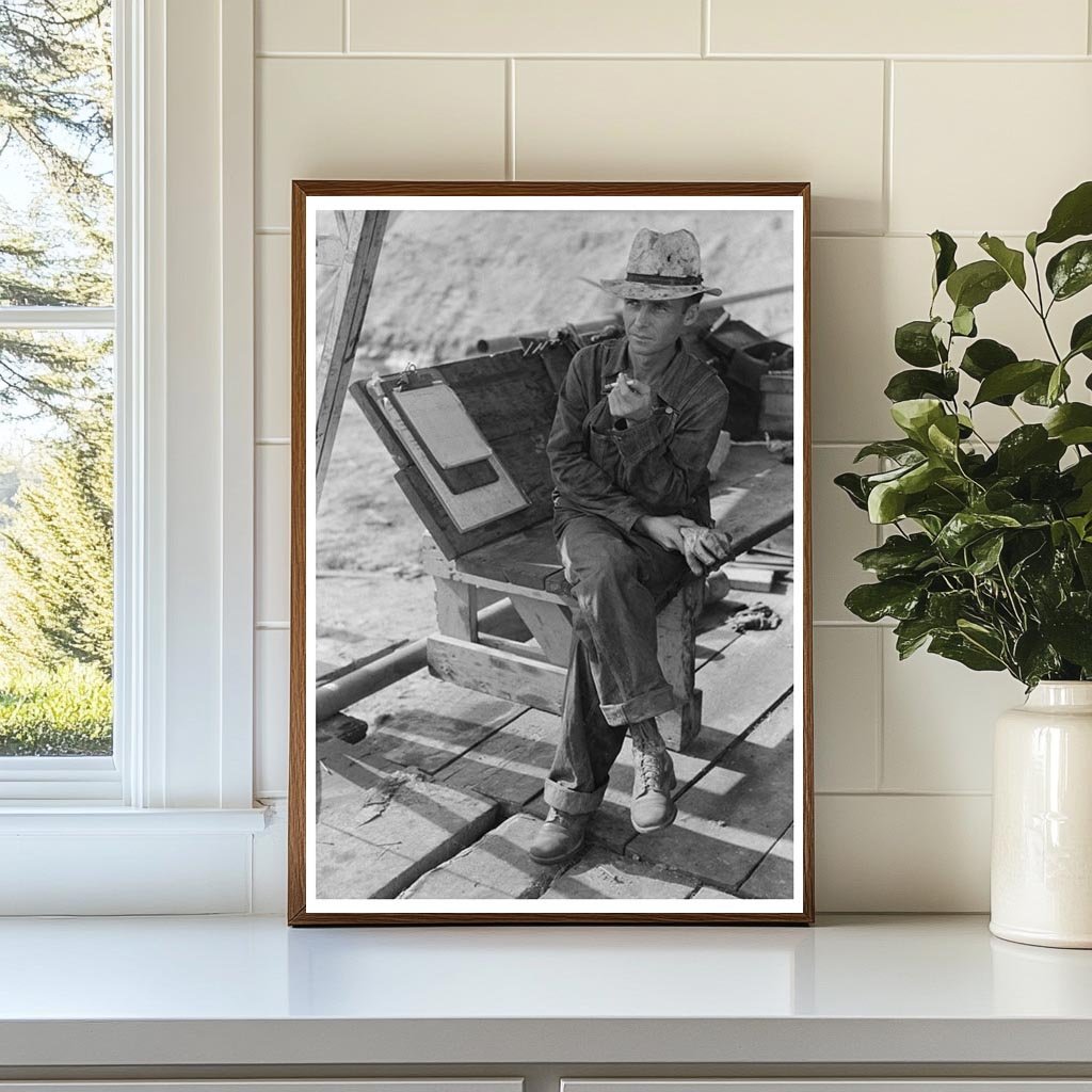 Oil Field Worker in Seminole Oklahoma August 1939