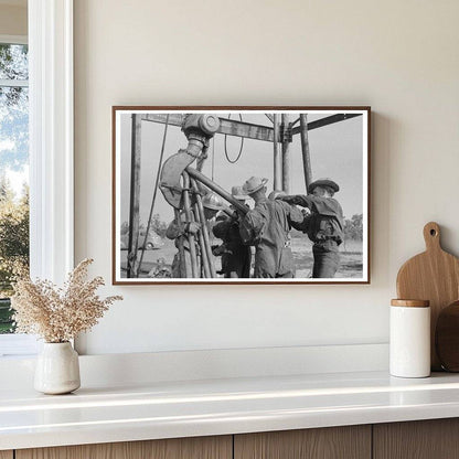 Oil Workers Operating Equipment in Seminole Oil Field 1939