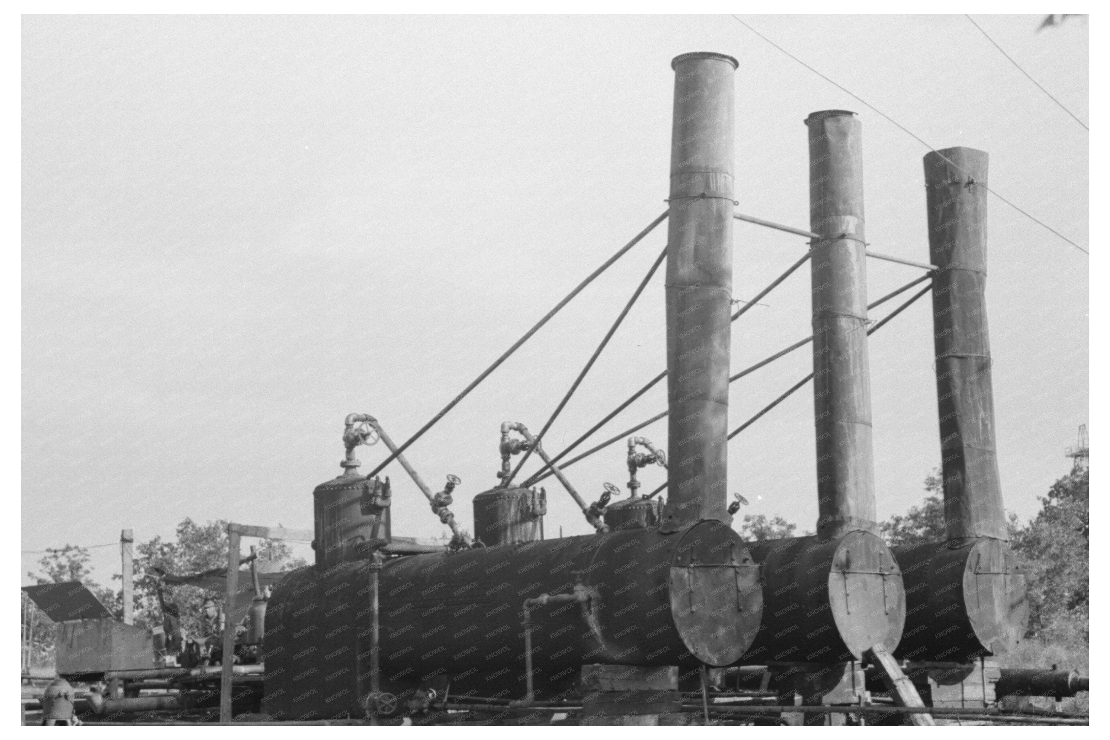 Oil Field Boilers in Seminole Oklahoma August 1939