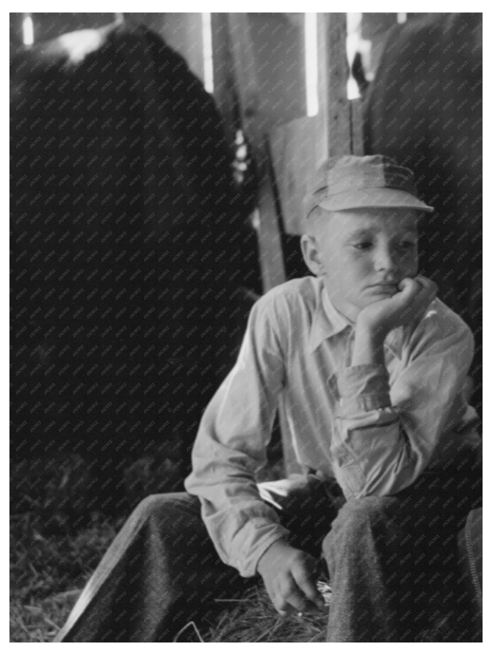 Boys at 4-H Club Fair Cimarron Kansas August 1939