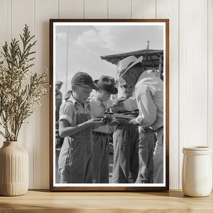 Pie-Eating Contest at 4-H Fair Cimarron Kansas 1939