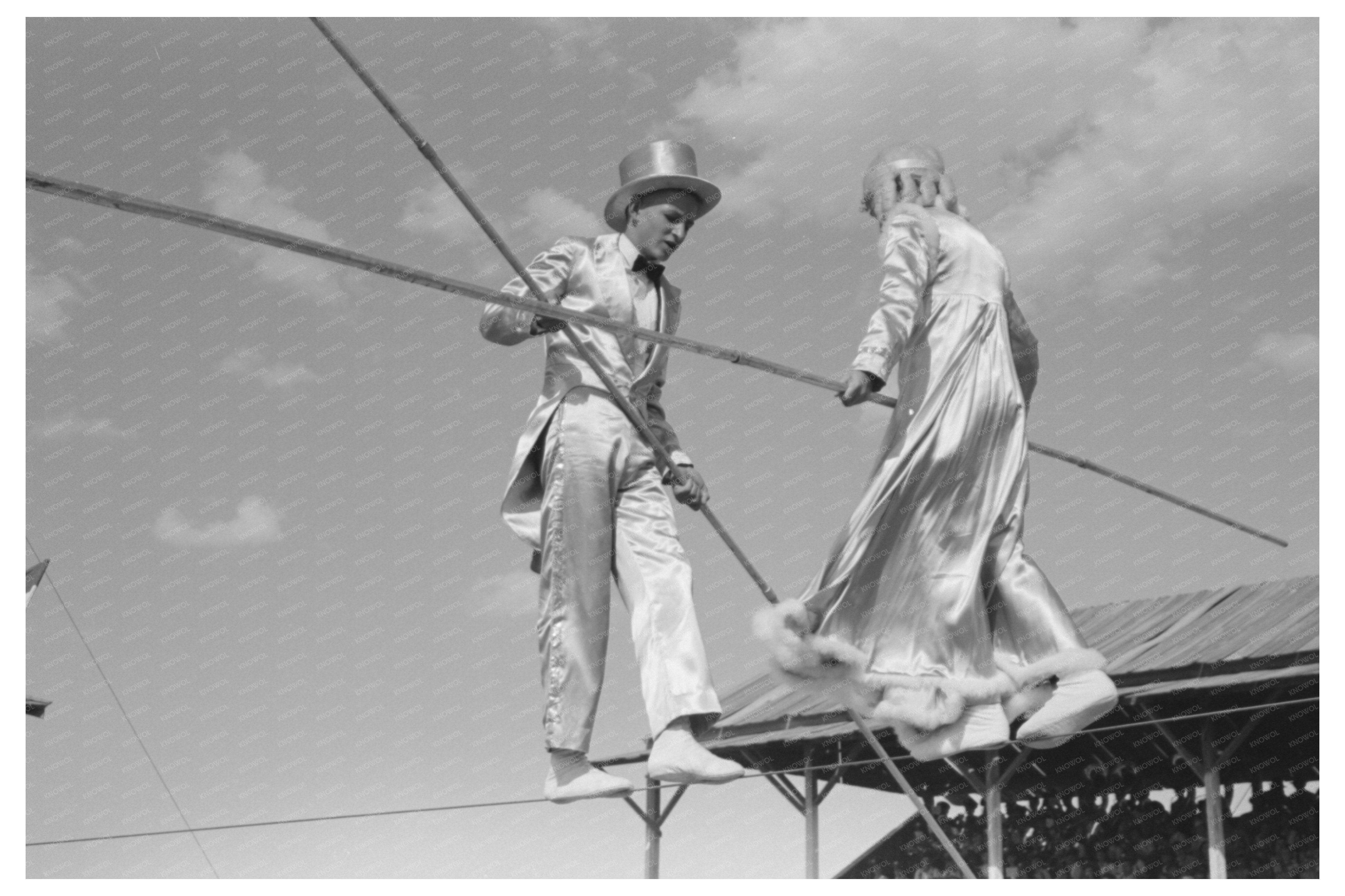 Tightrope Performers at Cimarron 4-H Fair August 1939