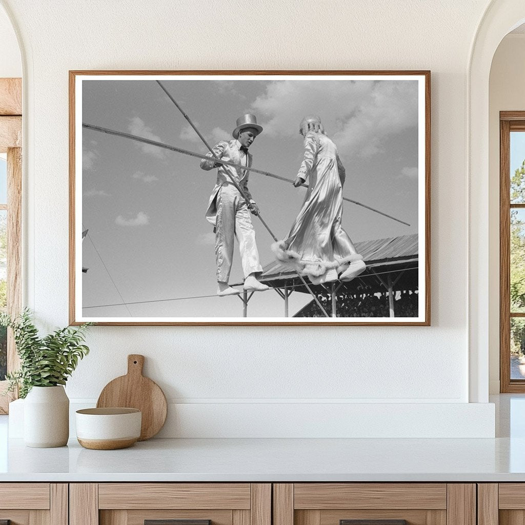 Tightrope Performers at Cimarron 4-H Fair August 1939