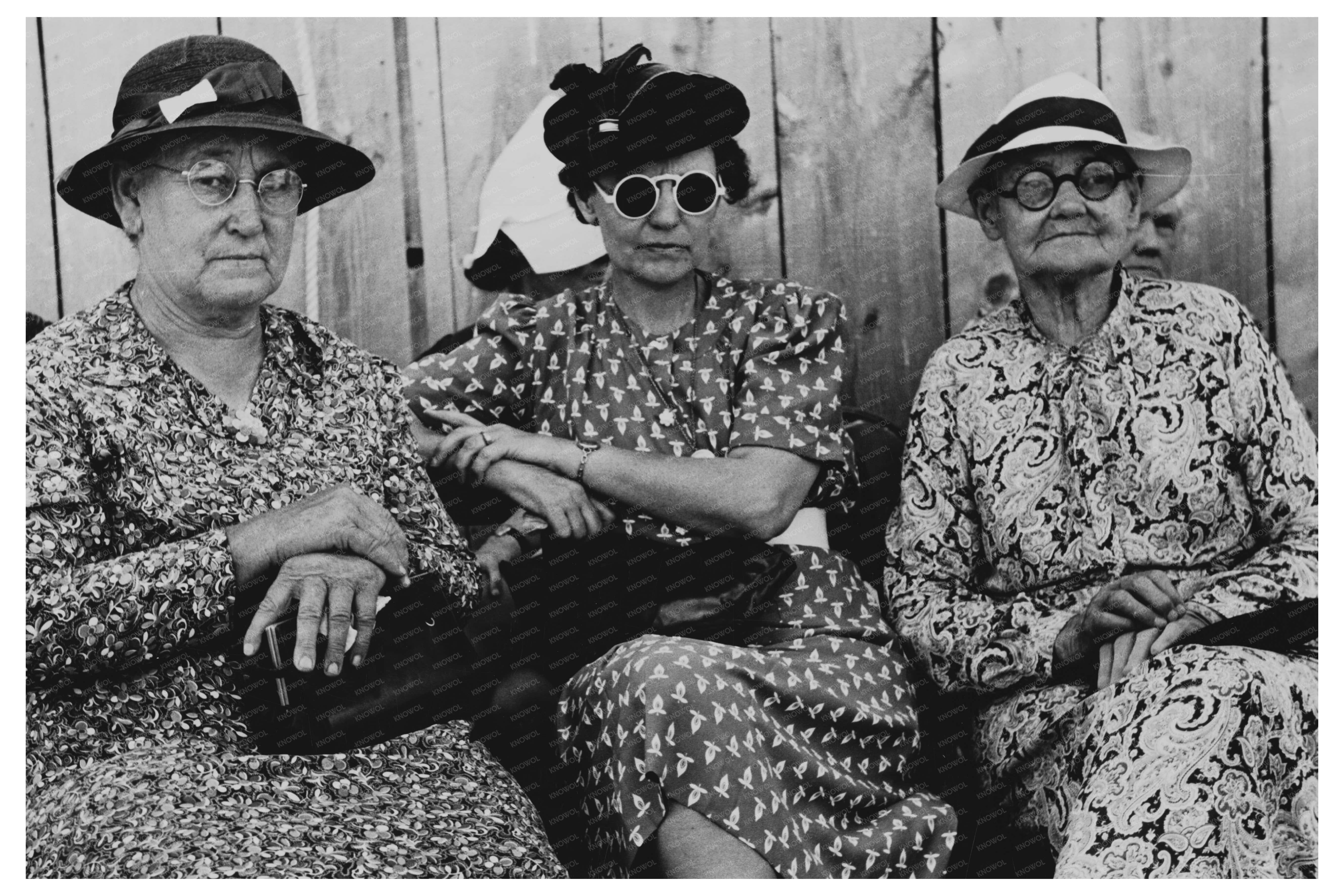 Women at 4-H Club Fair Cimarron Kansas August 1939