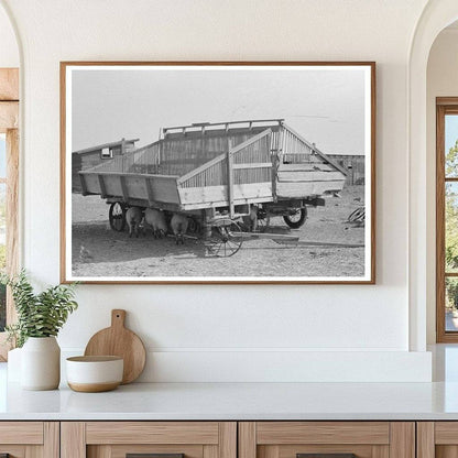 Hay Wagons on Farm in Sheridan County Kansas 1939