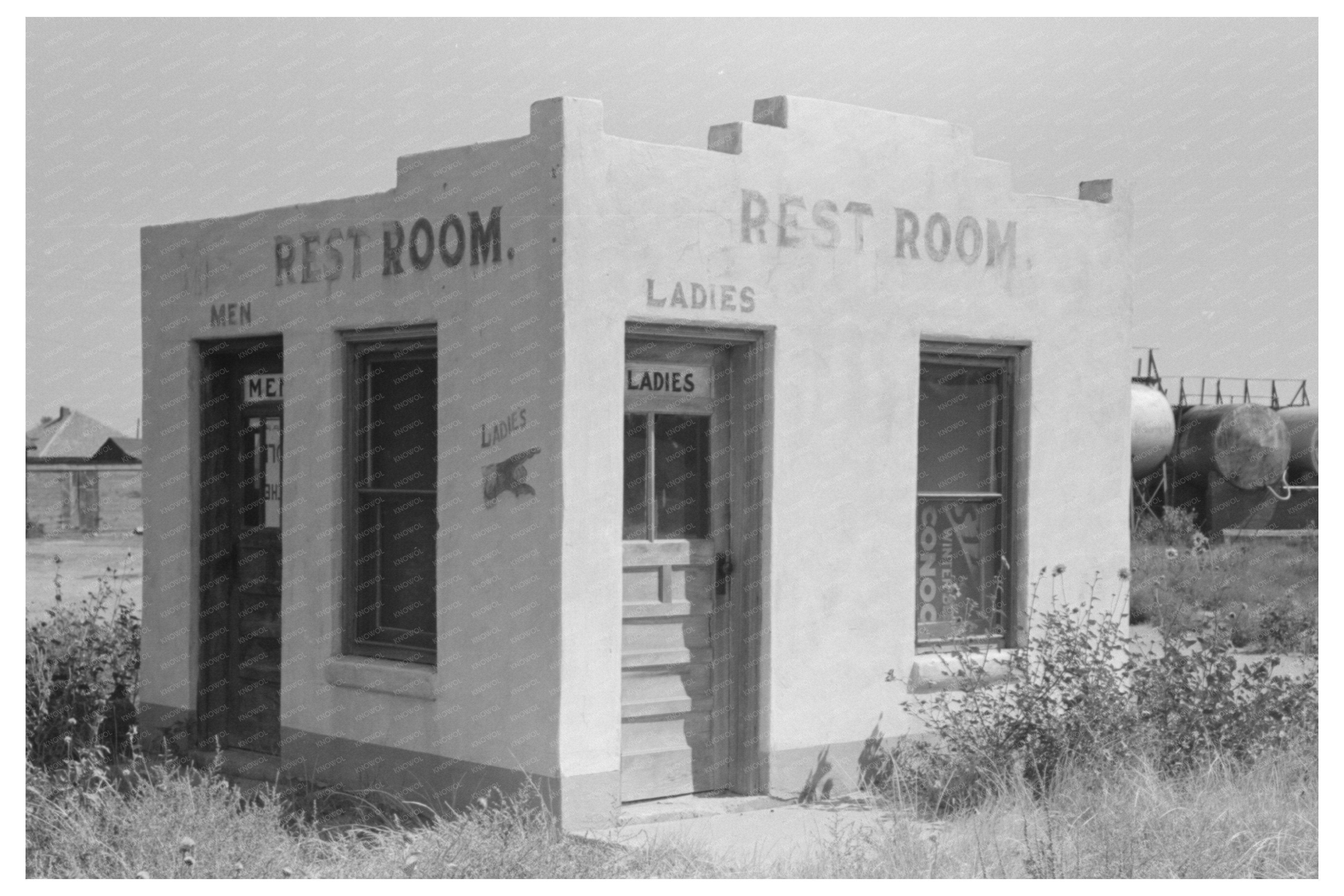 Vintage 1939 Community Restroom in Forgan Oklahoma