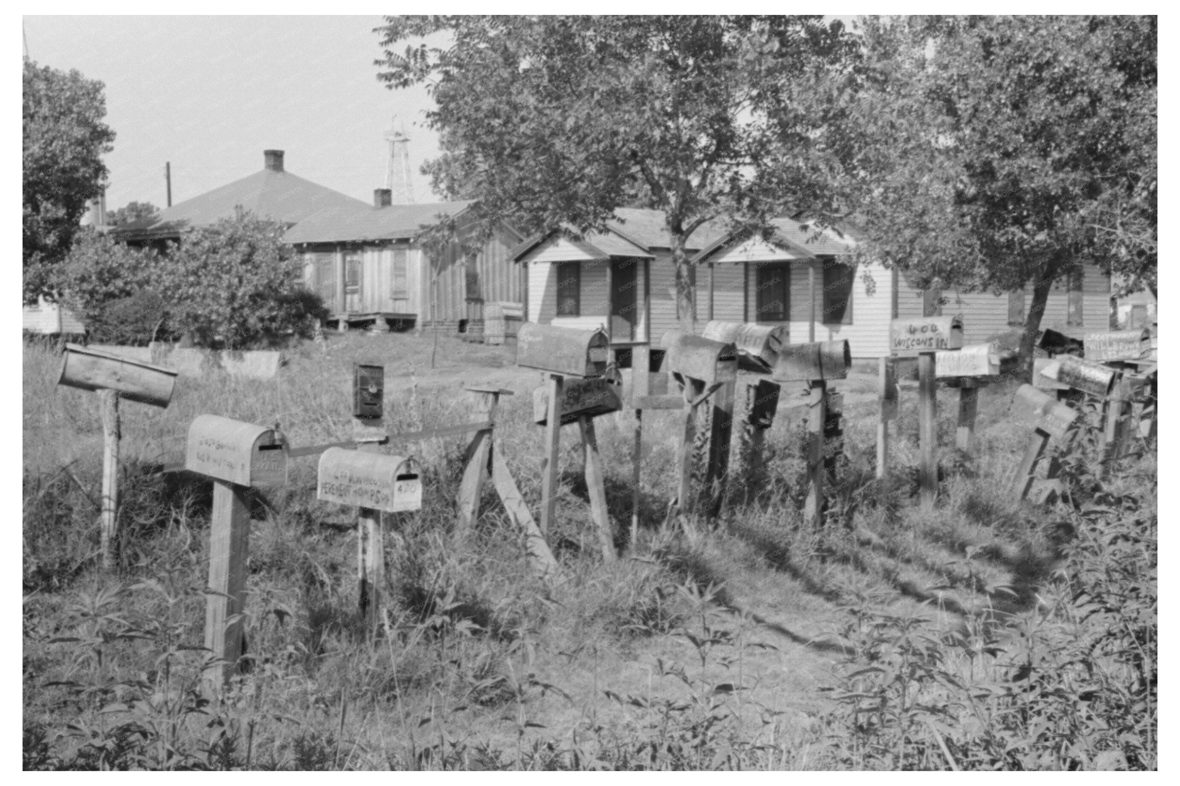 Oklahoma City Mailboxes 1939 Vintage Photograph