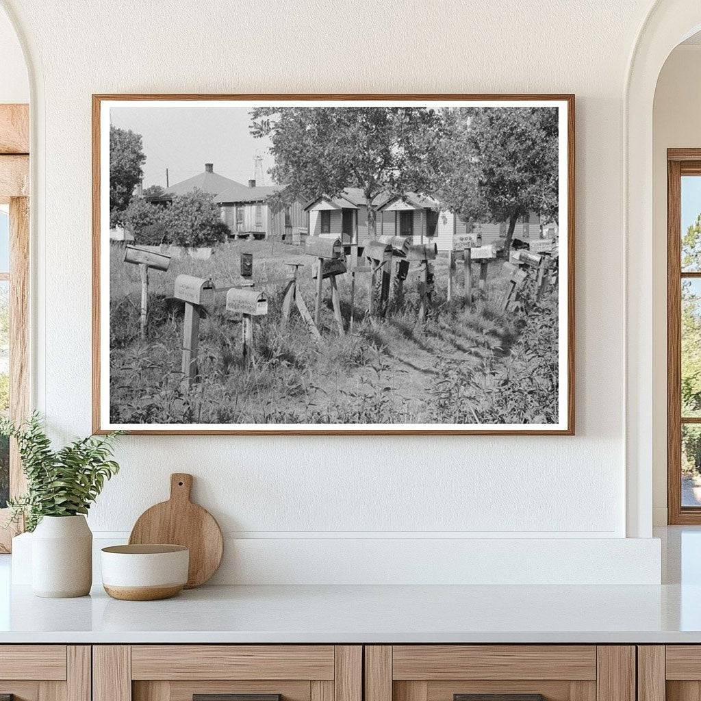 Oklahoma City Mailboxes 1939 Vintage Photograph