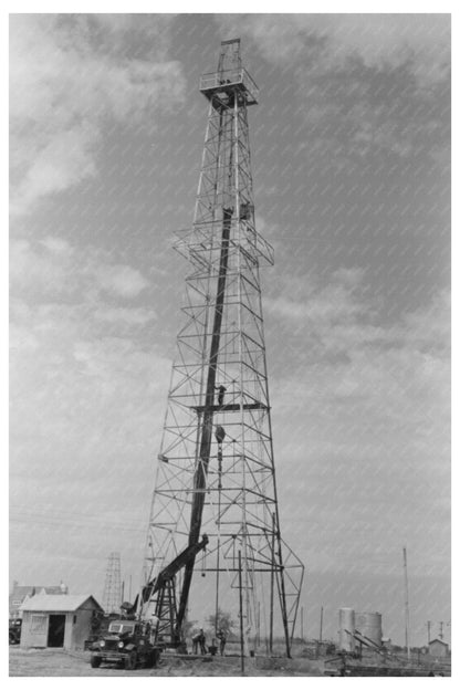 Oil Workers at Derrick in Oklahoma City August 1939