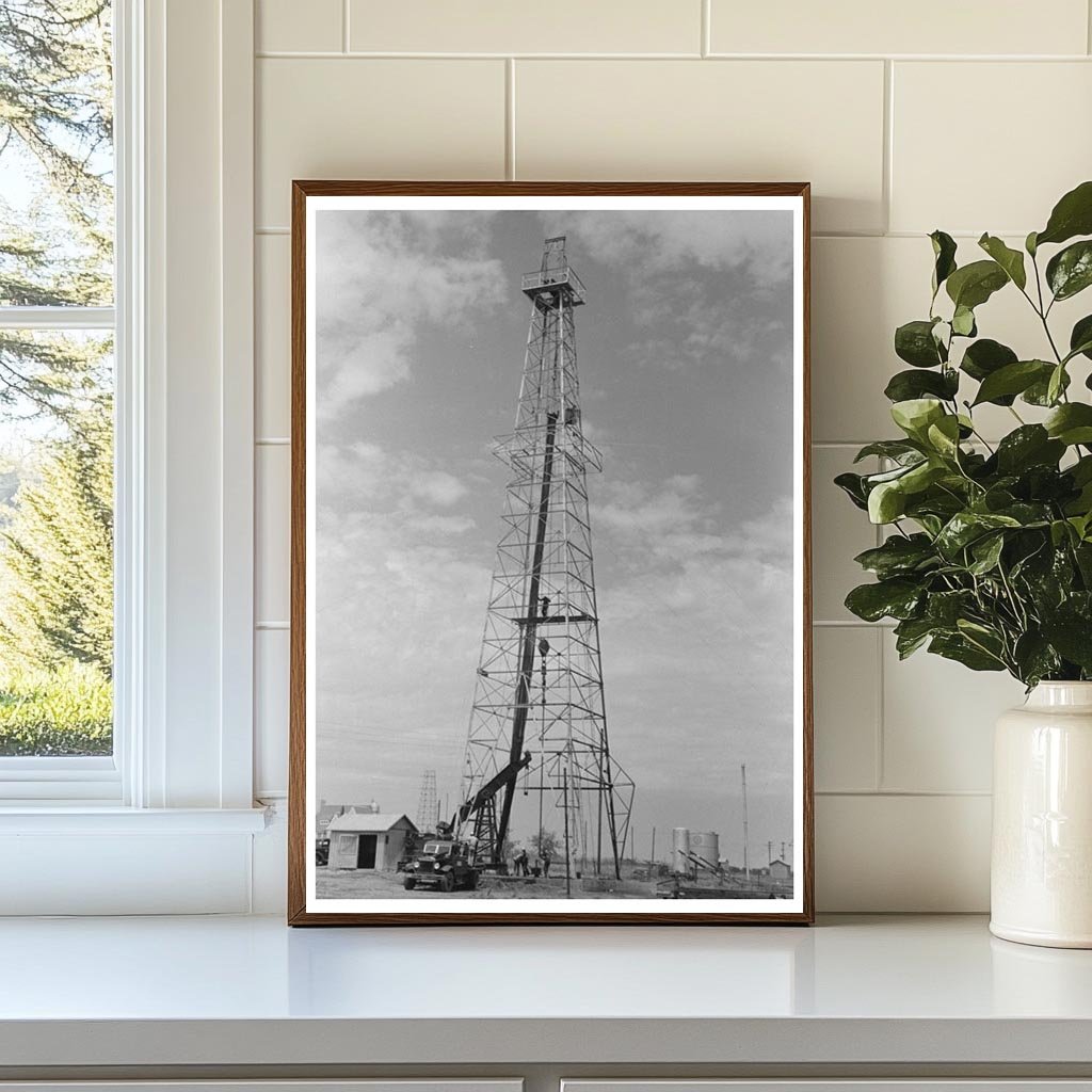 Oil Workers at Derrick in Oklahoma City August 1939