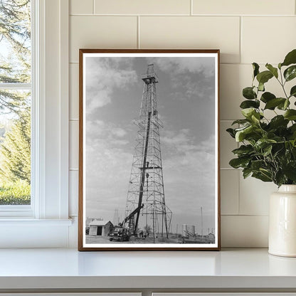 Oil Workers at Derrick in Oklahoma City August 1939