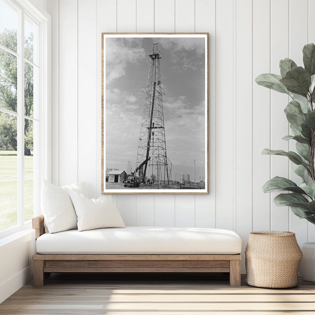 Oil Workers at Derrick in Oklahoma City August 1939