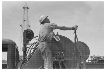 Winch Operator at Oklahoma Oil Well August 1939