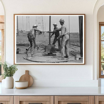 Roughnecks Tightening Pipe in Oklahoma City 1939