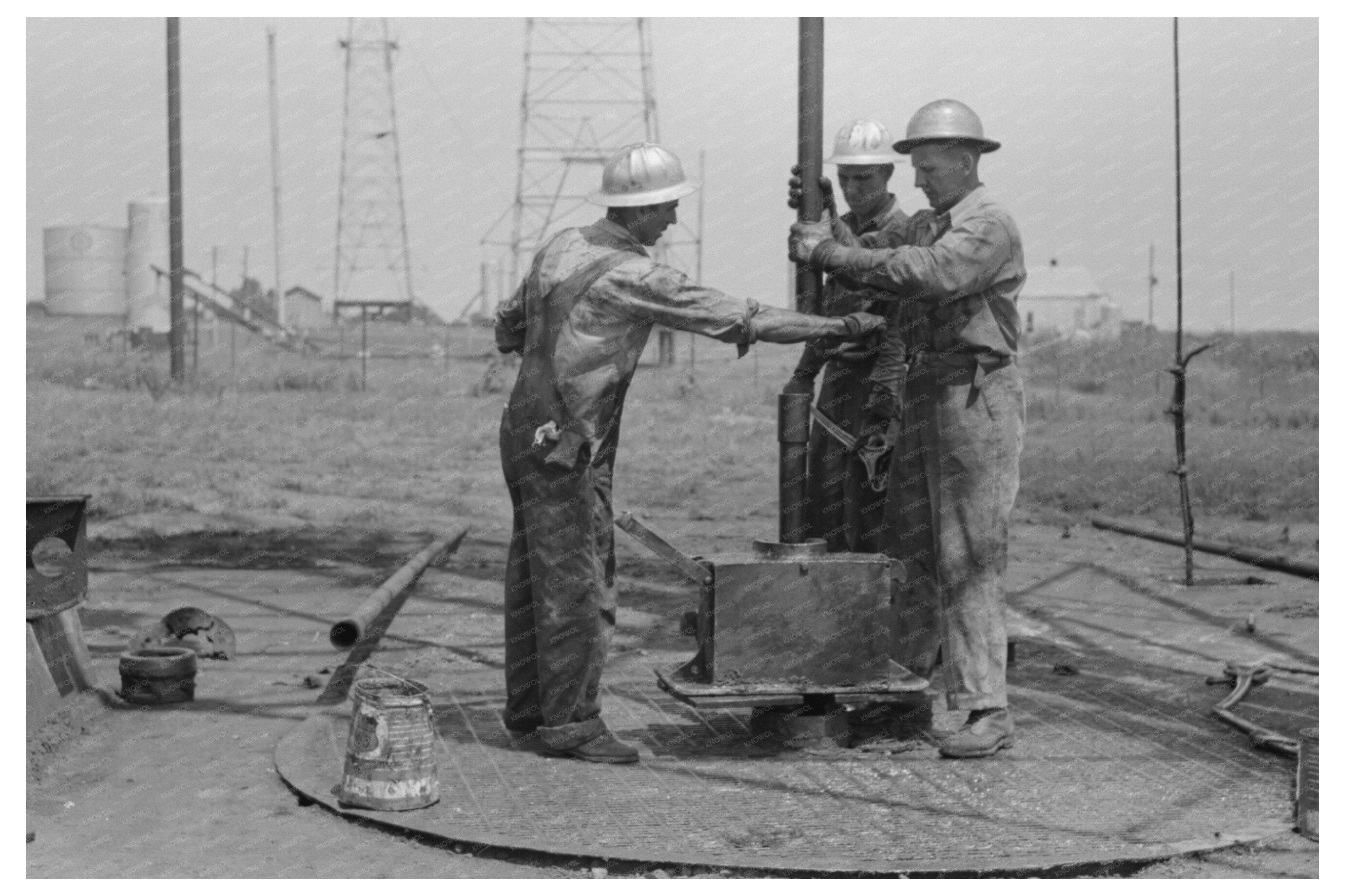 Roughnecks at Oil Well Oklahoma City August 1939