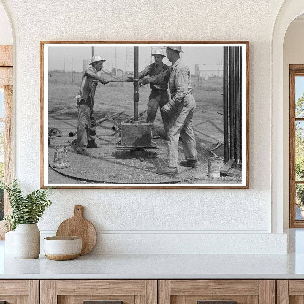 Oklahoma City Oil Workers August 1939 Vintage Photo