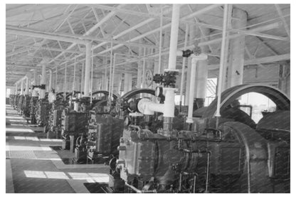 Diesel Engine Motor Plant Interior Seminole Oklahoma 1939