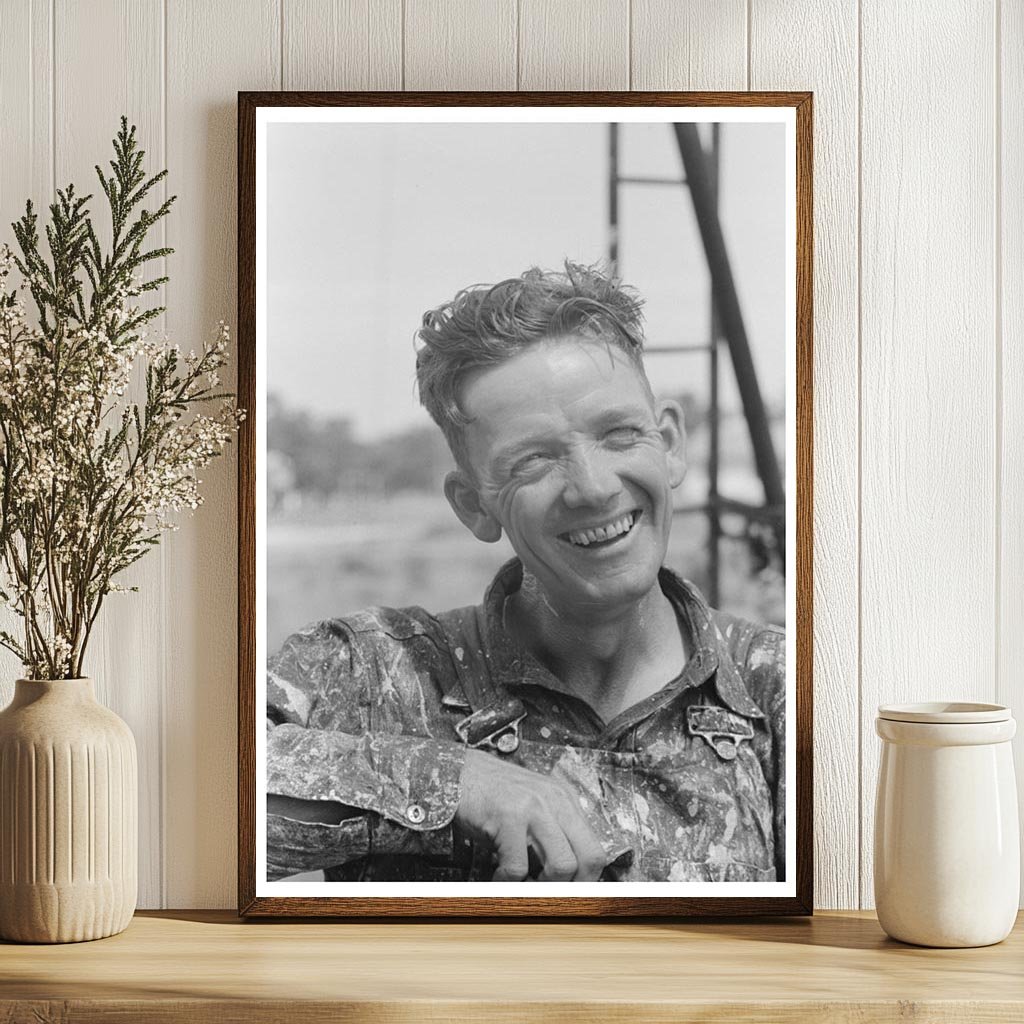 Roustabout Painter at Seminole Oil Field Oklahoma 1939