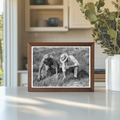 Farm Security Administration Examines Tumbleweed August 1939