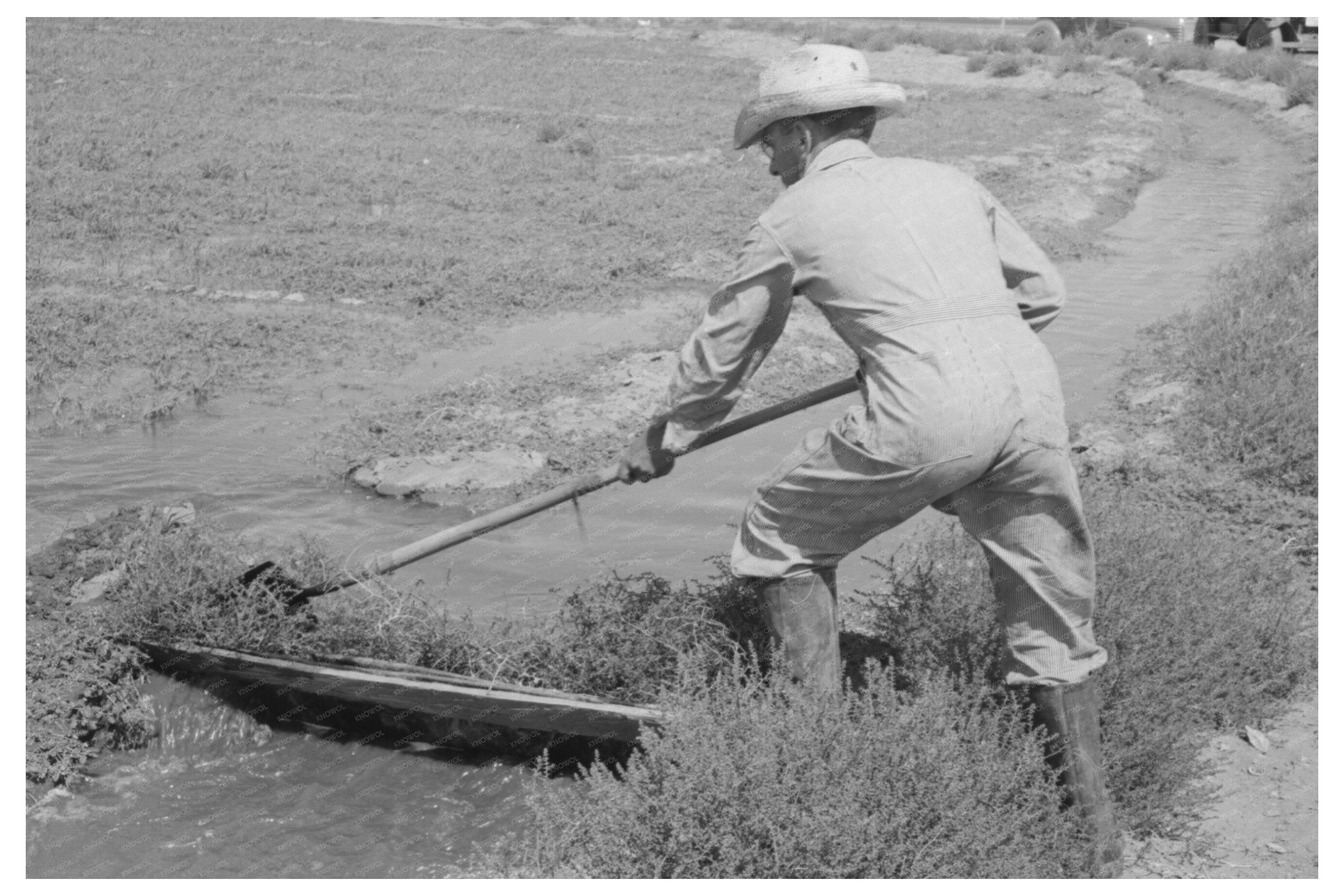 Mr. Johnsons Irrigation Dam in Syracuse Kansas 1939