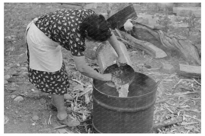 Ofelia Sandoval Soap-Making in Taos County 1939