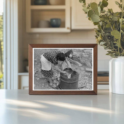 Ofelia Sandoval Soap-Making in Taos County 1939