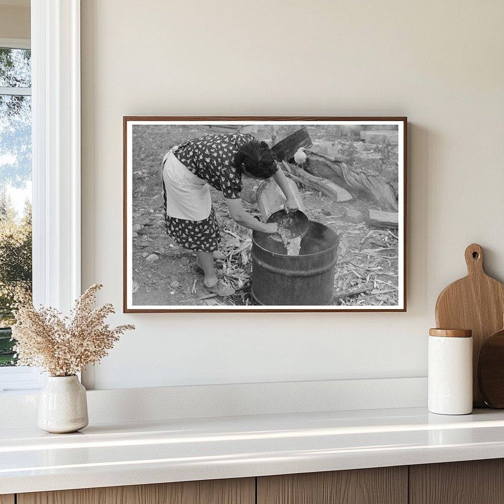 Ofelia Sandoval Soap-Making in Taos County 1939