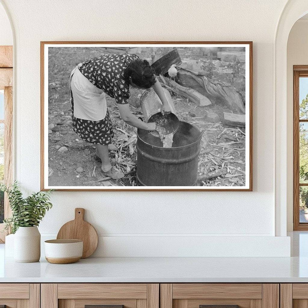 Ofelia Sandoval Soap-Making in Taos County 1939