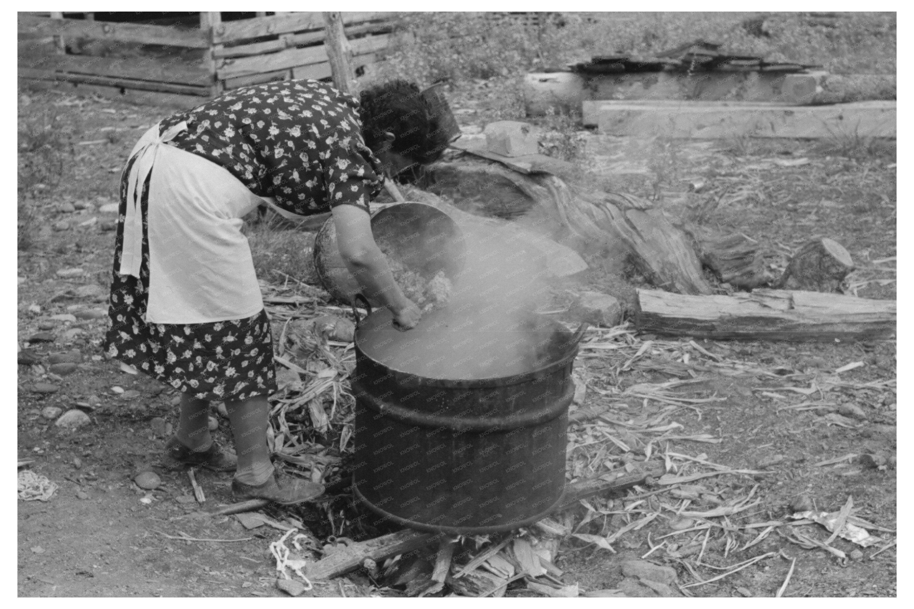 Soap-Making Process in Taos County New Mexico 1939