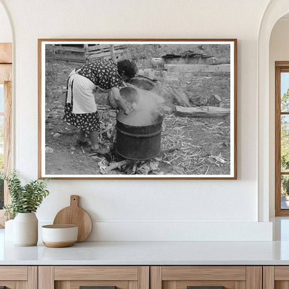 Soap-Making Process in Taos County New Mexico 1939