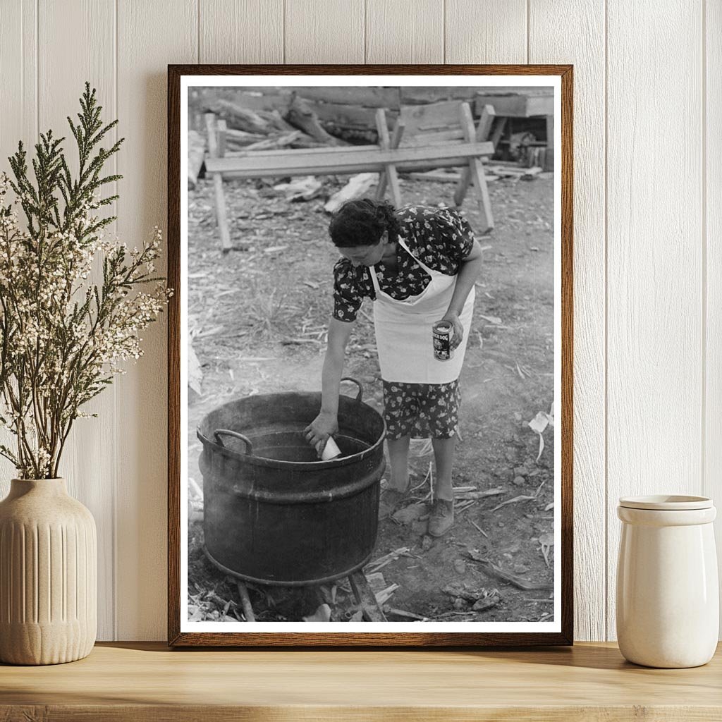 Ofelia Sandoval Soap Making Taos County New Mexico 1939