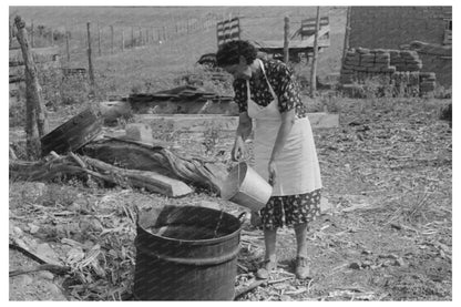 Ofelia Sandoval Adding Water to Soap Kettle 1939