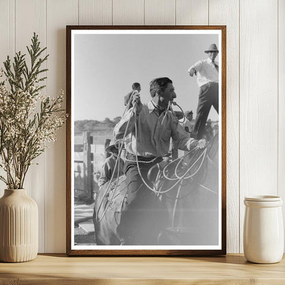 Goat Roping at Bean Day Rodeo Wagon Mound NM 1939