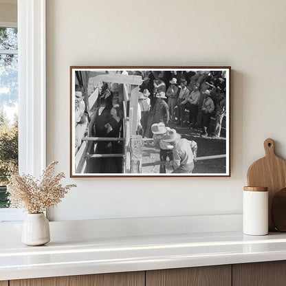 Rodeo Scene in Wagon Mound New Mexico 1939