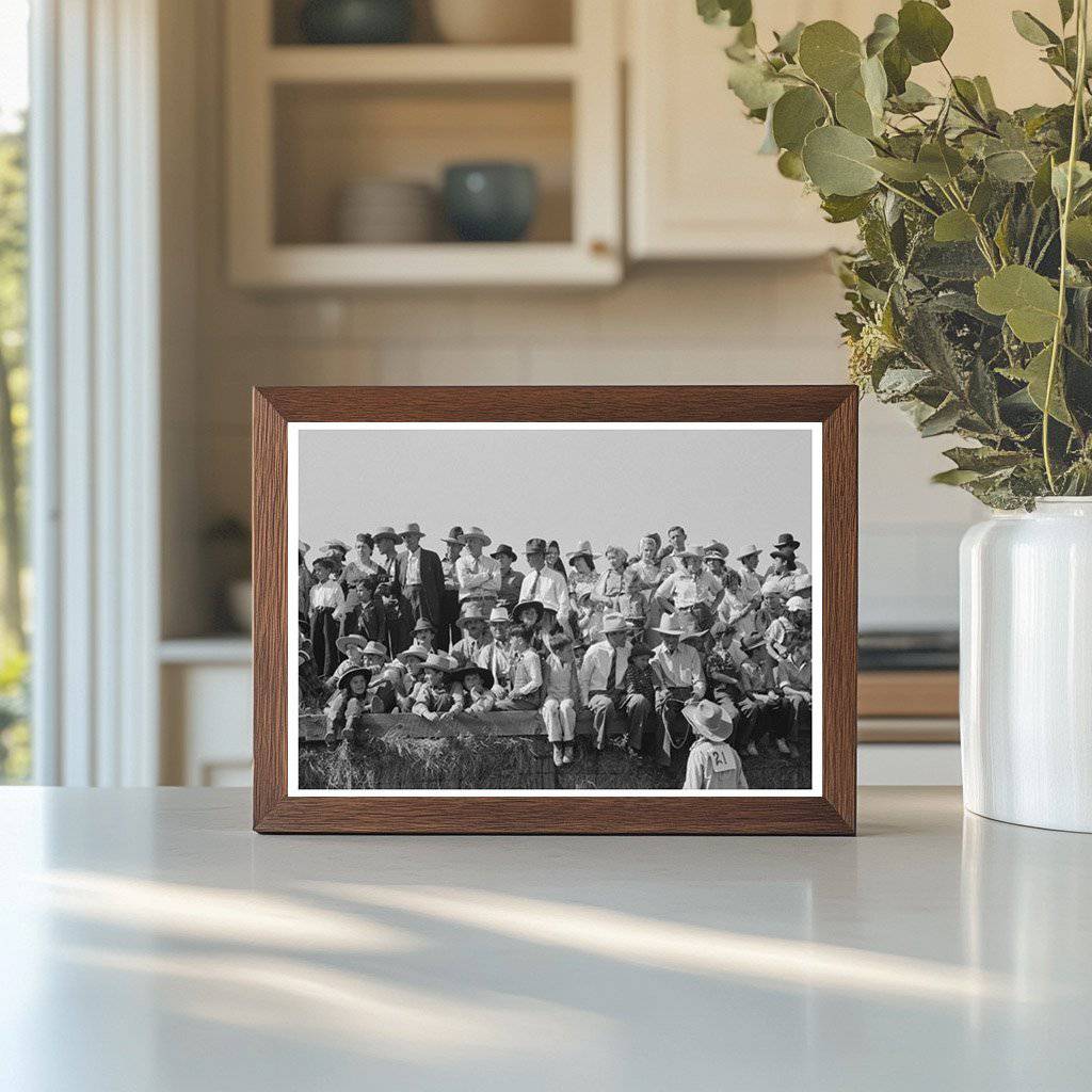 Bean Day Rodeo Spectators in Wagon Mound New Mexico 1939