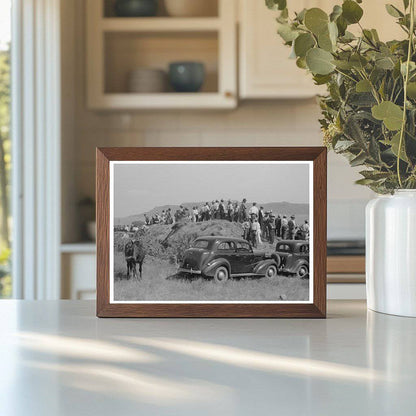 Bean Day Rodeo Spectators Wagon Mound NM September 1939