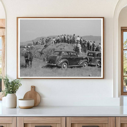 Bean Day Rodeo Spectators Wagon Mound NM September 1939