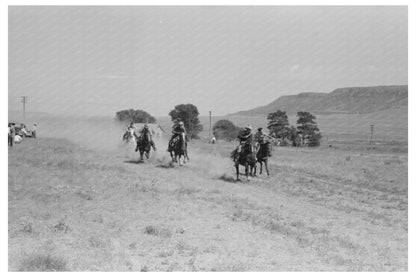 Cowboy in Action at Bean Day Rodeo New Mexico 1939