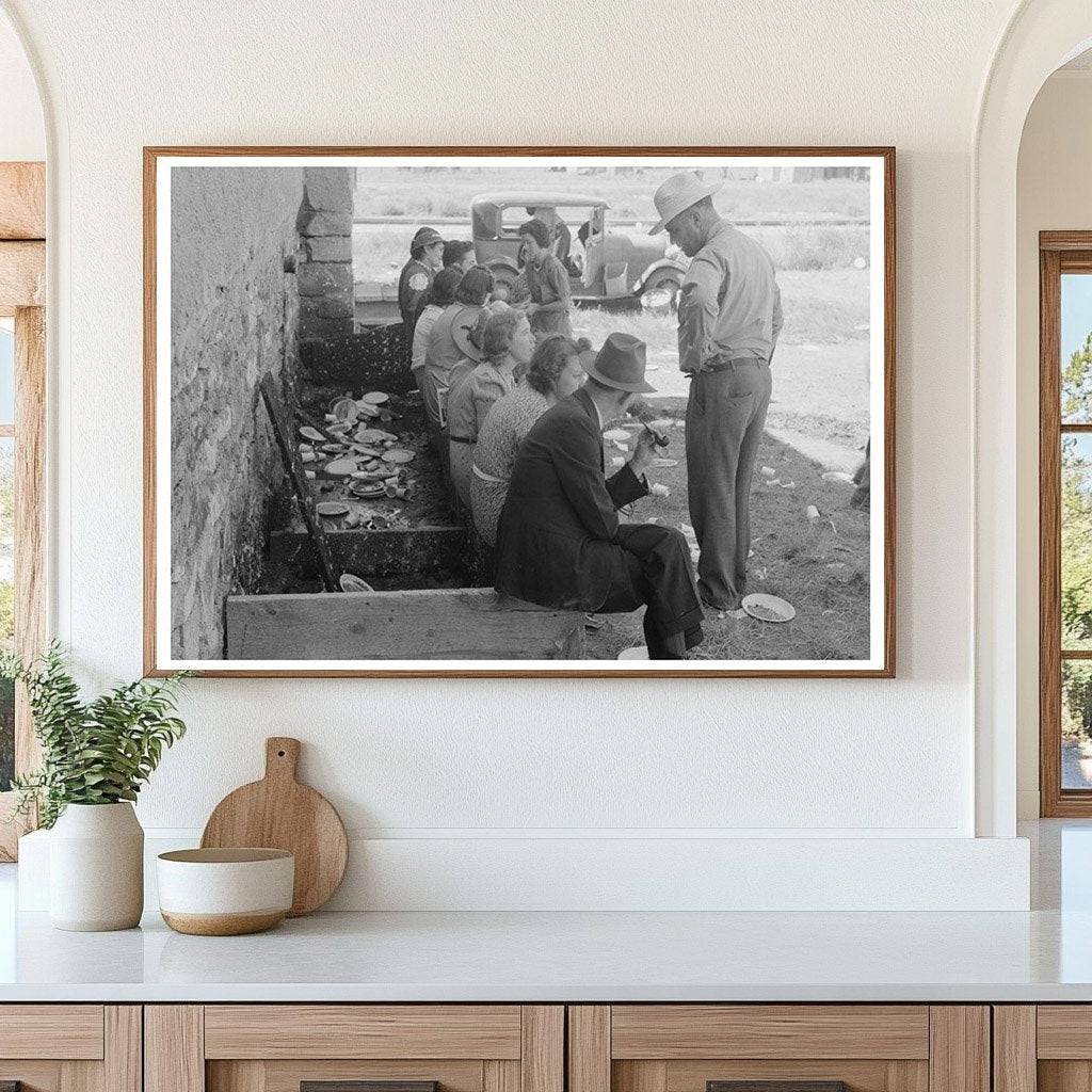 Bean Day Festival Scene Wagon Mound New Mexico 1939