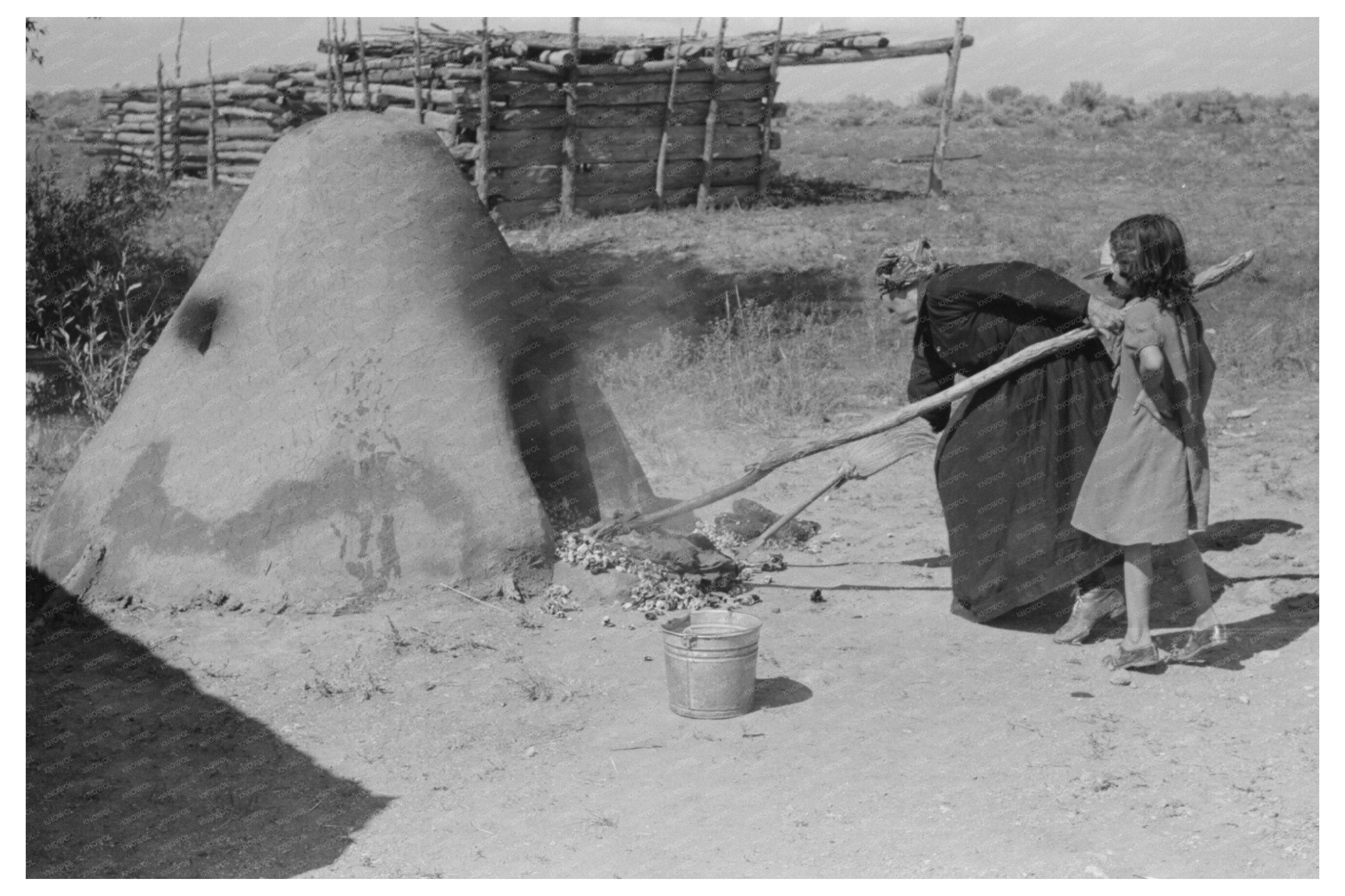 Oven for Bread Baking on New Mexico Farm 1939