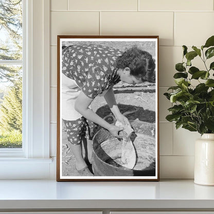 Ofelia Sandoval Cleaning Soap in Taos County 1939